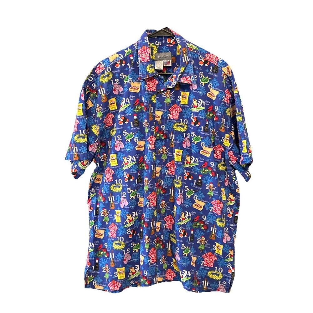 High Seas Trading  Co  Hawaiian Shirt Men’s XXL Cotton Made In USA